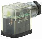 Svs eco løst ventilstik form b 10mm 2+pe led og varistor 24vac/dc m16x1.5 med skrue terminaler