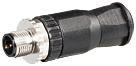 Løst stik m12 han lige 5-polet a-kodet med skrue terminaler 0,14 - 1,5mm2. kabeldiameter 2,5-8mm