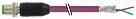 Profibus m12 han lige b-kodet med kabel 1x2xawg24 skærmet violet pvc ul,csa 10 meter