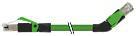 Rj45 han 0° / rj45 han 45° venstre skærmet da pur 2x2xawg22