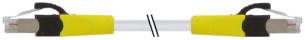 Ethernetkabel rj45 han lige 8-polet cabinet-line gigabit / rj45 han lige kabel 4x2xawg27 skærmet grå frnc 0,1 meter