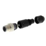 Sensor-stik m12mandlig lodde tilslutning lige for dc for kabeldiameter 5-6 mm xs2g-d421