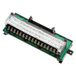 Din-skinne montage klemrække mil40 sokkel m3 skruer 32xin + strøm for omron plc enheder med mil40 konnektorer xw2r-j34g-c2
