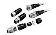 M8 3-benet vinklet hunskrue stik for 3.5-5mm kabel y92e-m08pvc3aconf-l