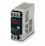 Strømforsyning 60 w 100-240 vac input 24vdc 2,5a udgang din-skinne montage digitalt display med rindende spænding og strøm spidsstrøm og totale kørselstid funktion s8vs-06024b