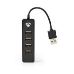 sort 0 2 usb porte 4 usb-hub nedis