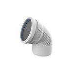 Wavin AS+ bøjning 110 mm x 67gr. PP-M. Hvid støjdæmpende