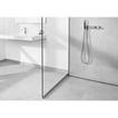 Unidrain glassline brusevæg glas/stål transparent 800mm billede