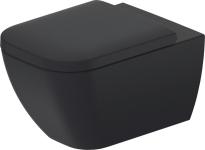 Happy D.2 vægtoilet med åben skylle-rand, antracit, WonderGliss