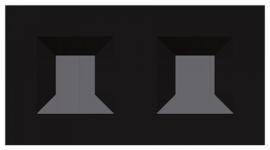 Ramme 2-modul pure black steel