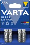Varta batteri ultra lithium aaa 4-pak