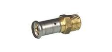 Henco pres overgangsnippel 16 mm x 1/2 CuSi