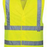 Hi-vis vest med skulderrefleks gul str 2xl/3xl kl 2