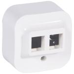Forix dataudtag for 2xrj45 keystone hvid