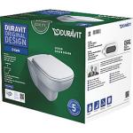 Duravit D-Code vægtoilet 640x460x400mm inkl. toiletsæde med softclose, rimless