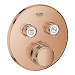 GROHE Grohtherm SmartControl brus Forplade, Termostat med 2 ventiler, warm sunset