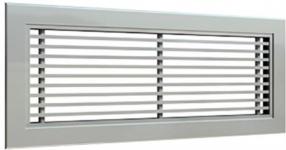 Lindab alu-rist 200 x 100 mm med faste lige lameller