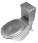 Purus Toilet 744x360x710 8L S-lås børstet/poleret stål