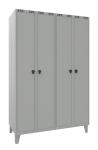 Blika garderobeskab gd 21-6055 2 rums med pladeben b:1200 mm ral 7035/7035