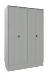 Blika garderobeskab gdt 21-6050 2 rums med lukket sokkel b:1200 mm ral 7035/7035