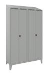 Blika garderobeskab gdts 21-6050 2 rums med pladeben b:1200 mm ral 7035/7035