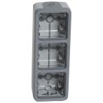 Plexo 55 ip55 underlag lodret membran 6 modul grå