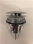 Unite bundventil med stor prop push-open 1 1/4 forkromet
