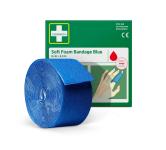 Bandage, Cederroth Soft Foam, blå, 6 cm x 4,5 m