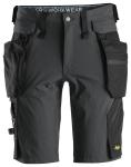 Snickers LiteWork shorts+ m/aft.hylsterlomme 6108 - koksgrå/sort / 46 | Shorts | Cordura | Herre