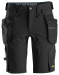 Snickers LiteWork shorts+ m/aft.hylsterlomme 6108 - sort / 44 | Shorts | Cordura | Herre
