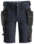 Snickers LiteWork shorts+ m/aft.hylsterlomme 6108 - navy/sort / 44 | Shorts | Cordura | Herre
