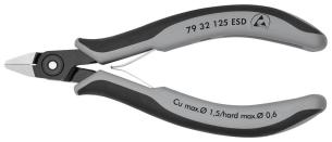 Knipex skævbider præcisions elektronik esd med spidst hoved og skær med lille facet 125 mm