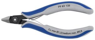 Knipex skævbider præcisions elektronik bruneret med spidst hoved u/facet og trådholder 125 mm