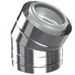 Bosch aftræksbøjning balanceret 30° dn80/125 rustfrit stål