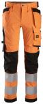 Snickers AW stretch bukser med hylsterlommer Hi-Vis orange/sort 6243 - orange/sort / 64 | Bukser | Bukser | DISCOUNT