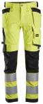 Snickers AW stretch bukser med hylsterlommer Hi-Vis gul/sort 6243 - gul/sort / 60 | Bukser | Bukser | EN ISO 20471 - klasse 2