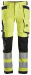 Snickers AW stretch bukser med hylsterlommer Hi-Vis gul/navy 6243 - gul/navy / 48 | Bukser | DISCOUNT | EN ISO 20471 - klasse 2