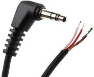 Jackstik 3,5 mm stereo han-jackstik 90° vinklet