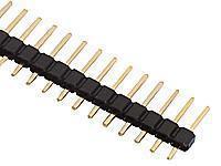 Pin-række header 40x1pol 2,54mm total højde 11,54mm