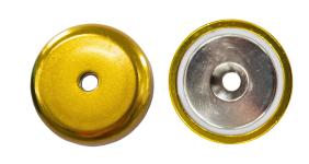 Eclipse guld neodymium pottemagnet ø32x8mm m5 undersænket hul - 10 styk pak