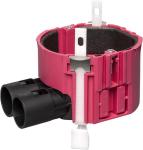 Brandtæt og halogenfri forfradåse med rørtud (2x ø16-20 mm) 1 modul