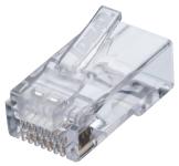 Modular Plug Feed-Thru kat.6 UTP leder diameter Ø1,0mm pk.50 stk - (50 stk.)