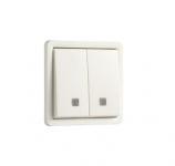 Fjedertryk med linse db ip55 hvid