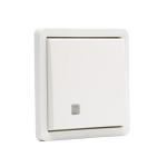 Fjedertryk med linse 10a ip55 hvid