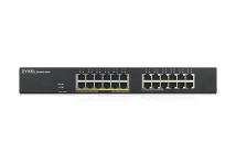Zyxel gs1900-24ep 24-port gigabit l2 smart switch med 12 poe+ porte 130 watt poe budget