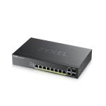 Zyxel gs2220-10hp 8-ports poe+ gigabit l2 switch med 2 gigabit combo porte (inkluderet 1 år nebula pro pack license)