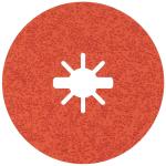 Fiberrondel 125x22 4582 36+ stål/inox