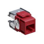 Modular jack extreme kat6a utp rj45 110-style enkle stk pakke mørkerød