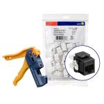 Modular jack extreme kat6a utp rj45 110-style 192 bulk pakke leveres med fluke rapidtool sort