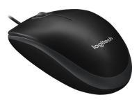 Logitech usb optisk mus sort
